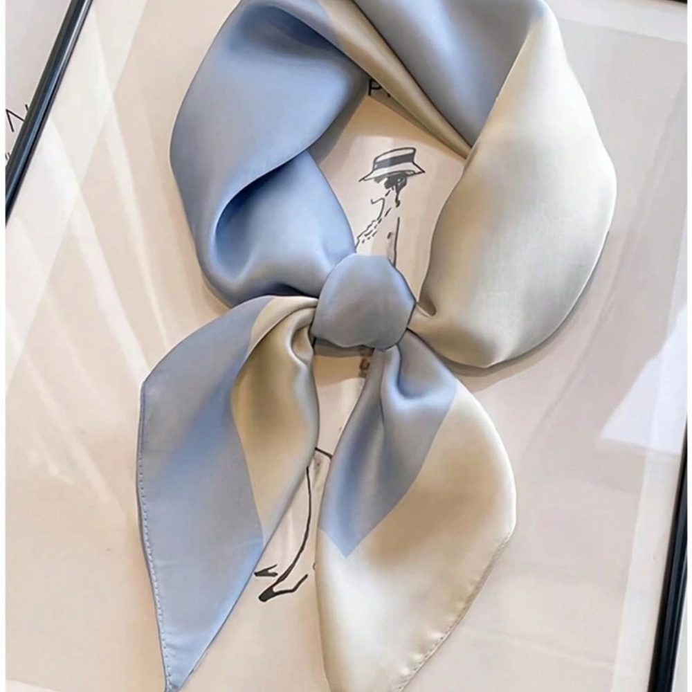 Elegant Blue and White Scarf